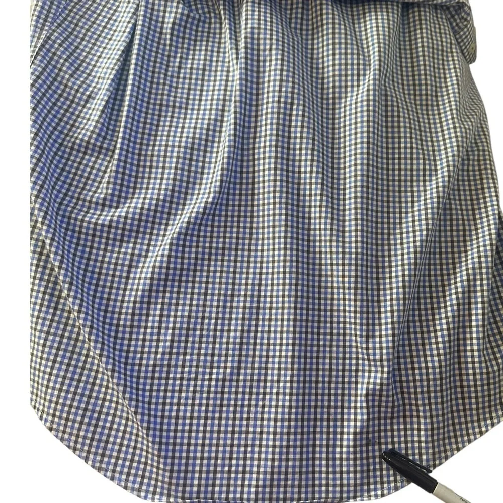 Southern Tide Men's Button Up Plaid Shirt Striped‎ Long Sleeve Pocket Size M